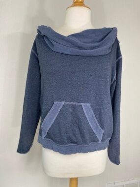 Gypsy 05 Women's Navy Free Spirit Cowl Neck Sweatshirt Size Small Casual Beach
